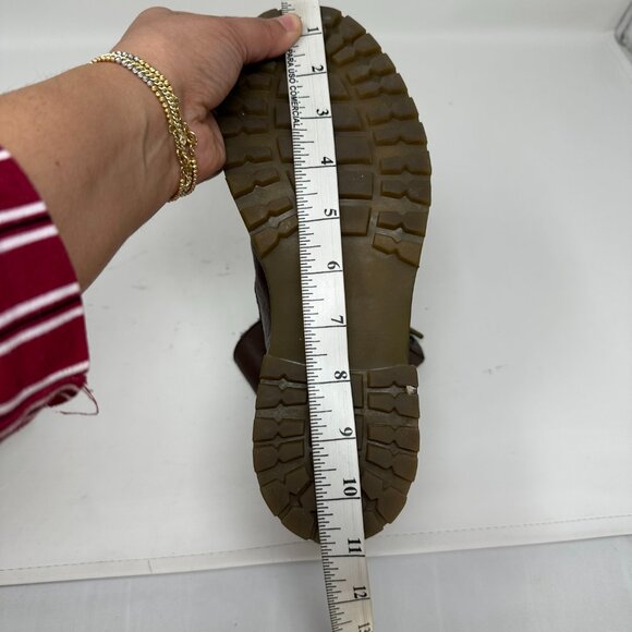 Boemos Genuine Shearling Women's Boots Leather Lace Up Fold Down Size 39 - Picture 9 of 16